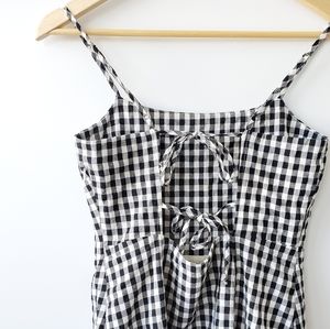 Lulus Black and White Gingham Mini Dress Small